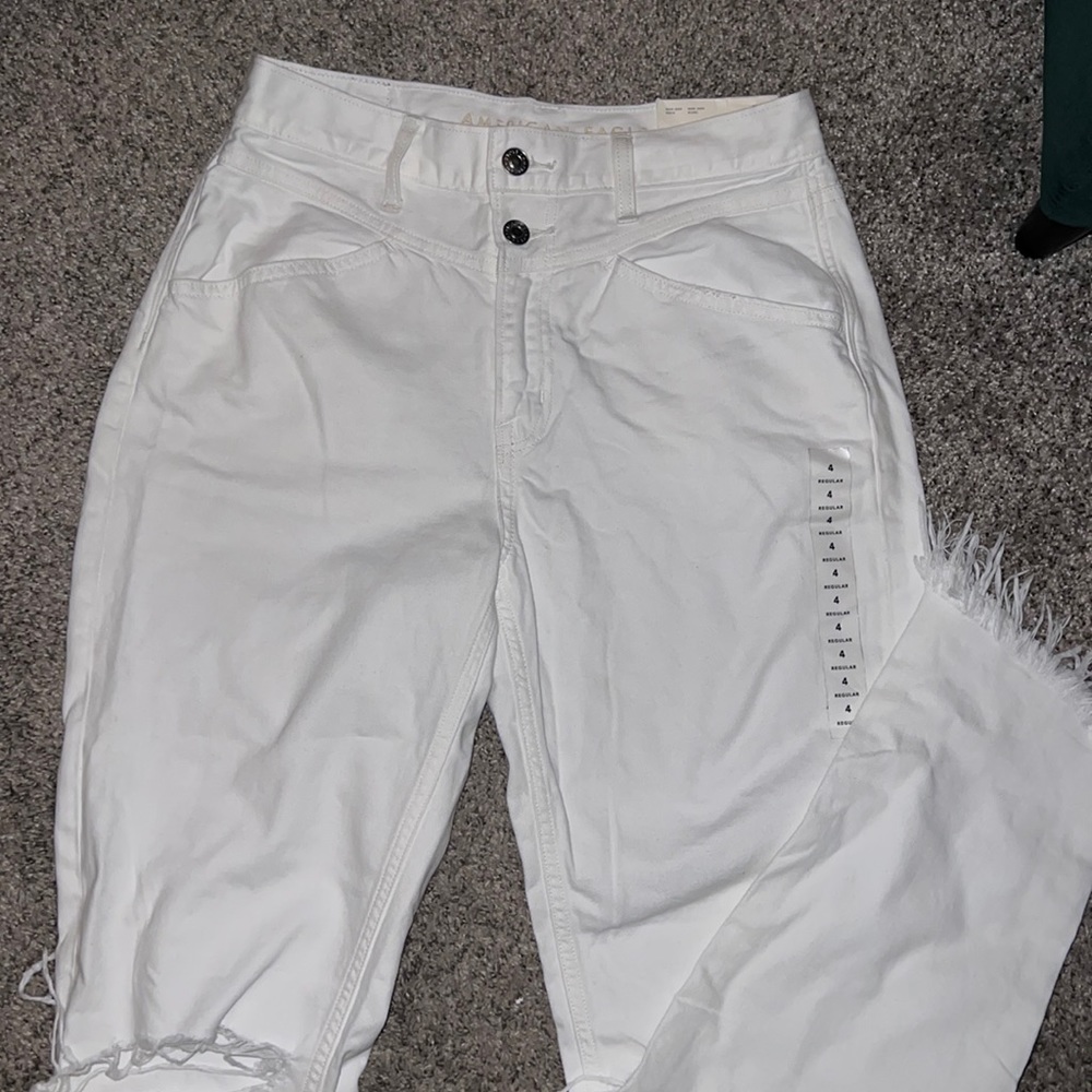 White American eagle mom jean